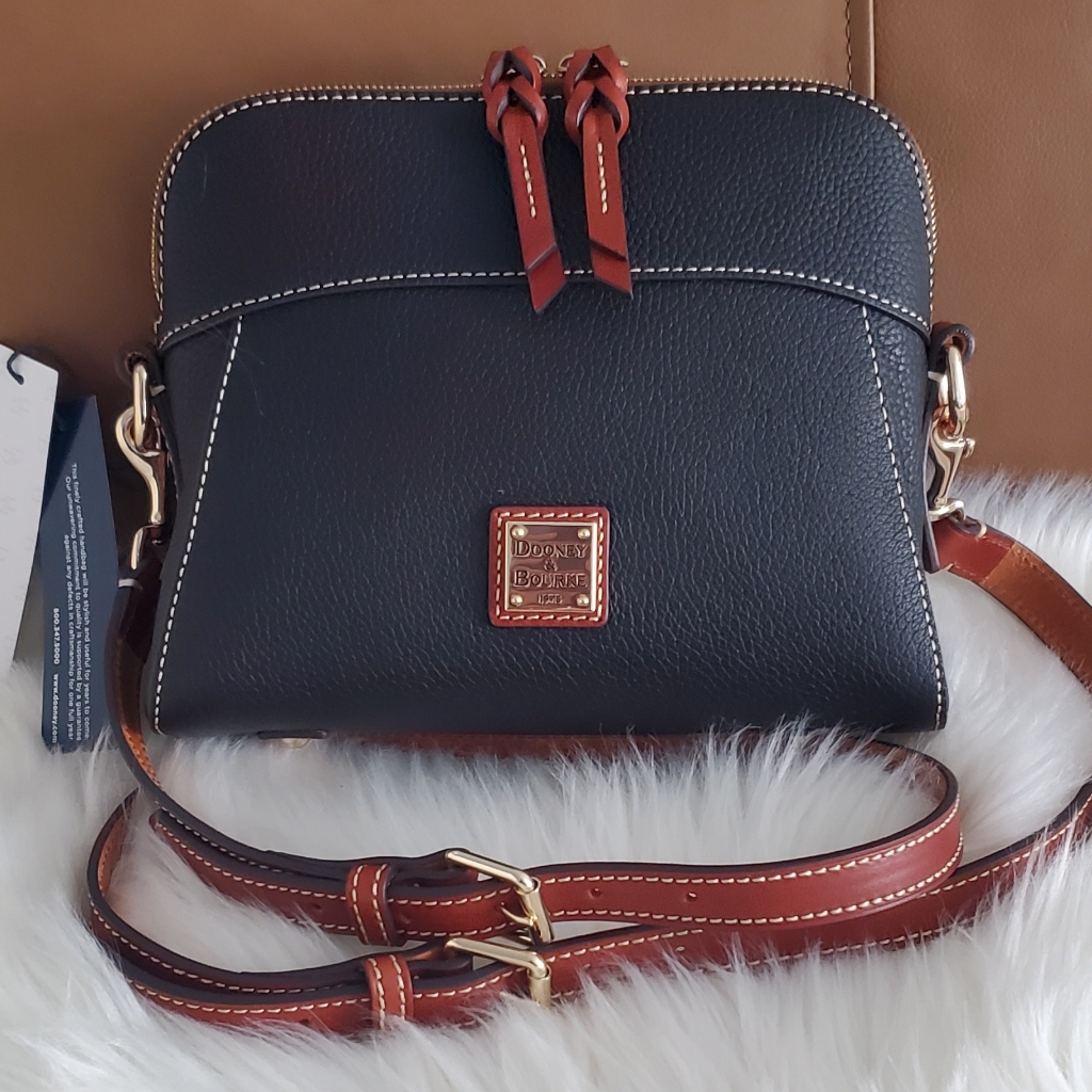 Nwt Dooney & Bourke Cameron Crossbody Pebbled Leather Black